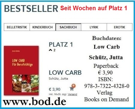 Das Erfolgswerk für die Bestseller-Autorin Jutta Schütz - „LOW CARB für Berufstätige“