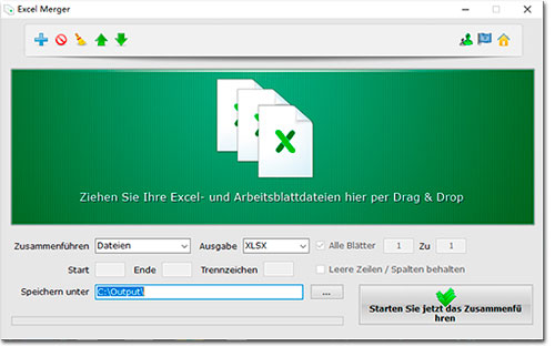 Excel Merger kombiniert Excel-Dateien und Arbeitsmappen auch in großen Mengen