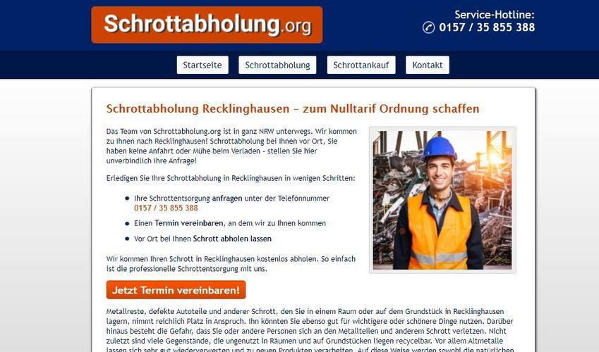 Die Schrottabholung Recklinghausen entsorgt Ihren Metallschrott