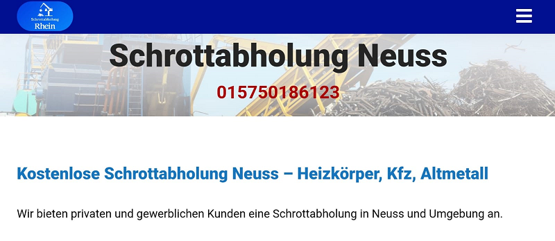 Schrottabholung Rhein- Ihr zuverlässiger Schrotthändler in Neuss