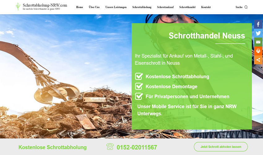 Schrotthändler Neuss kauft Ihren Schrott aus Altmetall in ganz NRW