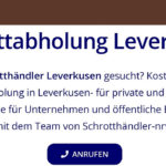 Ein Anruf genügt, damit die Schrottabholung Leverkusen den Schrott kostenlos abholt